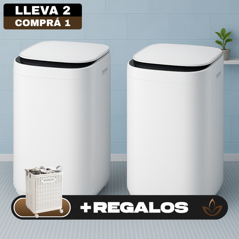 [Llevá 2 Pagá 1] Mini Lavadora TurboWash Inteligente (Ahorrá Agua, Espacio y Tiempo) + Cesto de Lavado de Regalo