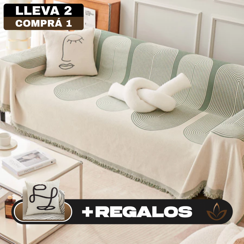 [Llevá 2 Pagá 1] Funda para Sofá Bella de Algodón (Tu Sofá Renovado y con Estilo) +REGALOS: 2 Fundas para Almohadones