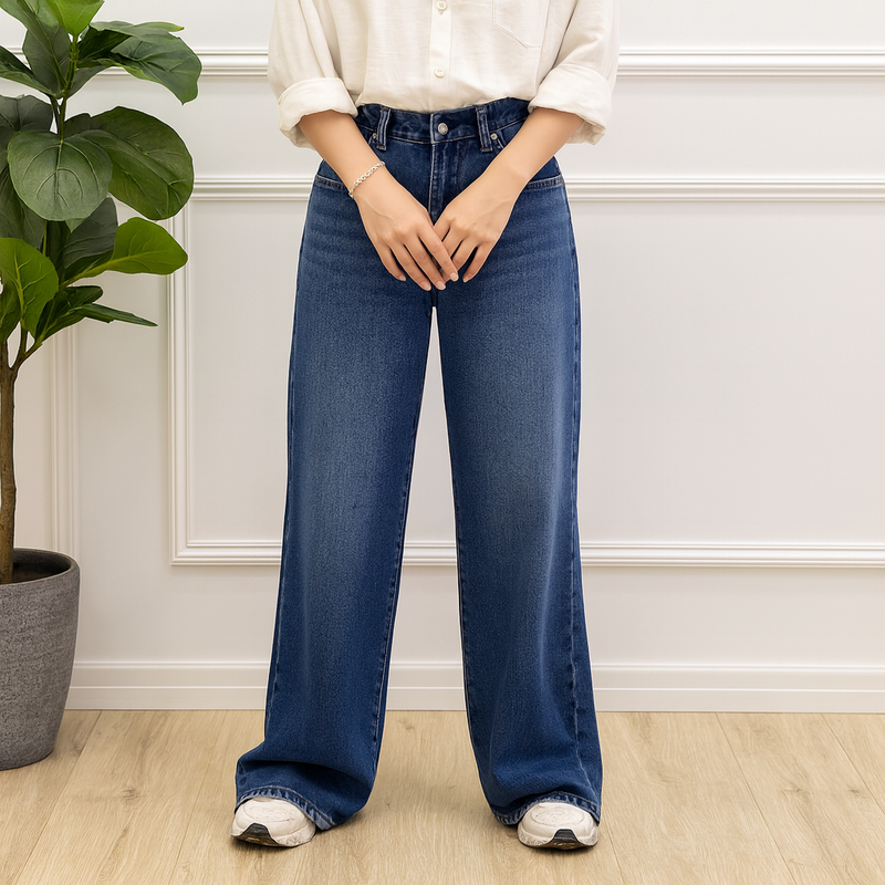 [Llevá 3 Pagá 2] Jean Femenino Angela Wide Leg con Caída Perfecta (¡Estilo atemporal y delicado!)