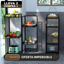 [Llevá 2 Pagá 1] Armario Organizador Articulado de 4 Niveles Hecho en Acero Inoxidable con Rueditas