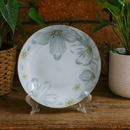 Kit 10 Platos de Cerámica Sakura con Pintura Artesanal (Belleza y Sofisticación en Tu Mesa!) + 10 Vasos Aruba