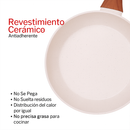 Conjunto Completo de 10 Piezas en Acero Inoxidable con Revestimiento de Cerámica y Mangos de Madera