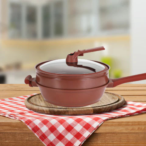 [Llevá 2 Pagá 1] Frigideira Multifuncional en Cerámica y a Prueba de Explosiones +REGALO: Kit de Utensilios