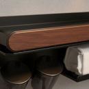 Set de 3 Organizadores de Baño de Madera y Acero Inoxidable con Divisiones Inteligentes