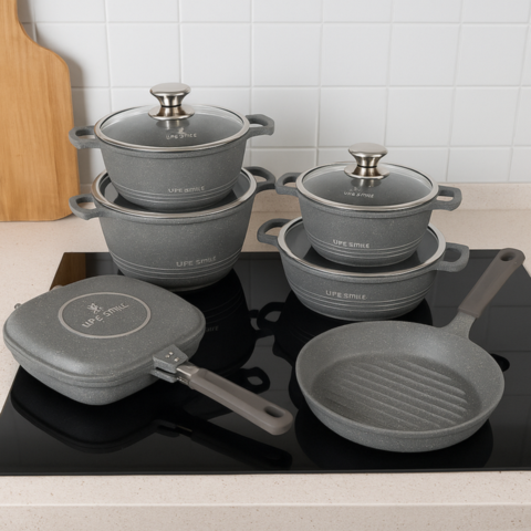 Conjunto de Ollas de Cerámica 19 Piezas Antiadherentes [ÚLTIMAS UNIDADES]