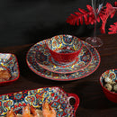 Juego de Comedor Completo de 14 Piezas en Cerámica con Estampa Elegante y Diseño Atemporal