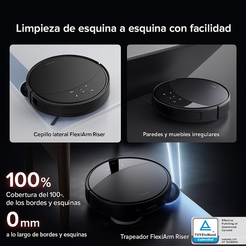 [Llevá 2 Pagá 1] Robot Aspiradora CleanUp Inteligente con Sensor Anticaída, Aspira, Barre y Pasa el Trapo + Repuesto de Accesorios