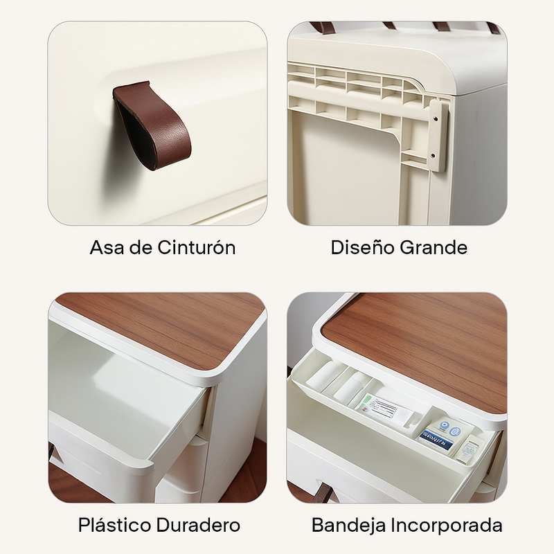 [Llevá 2 Pagá 1] Cómoda Modular SpaceBox de 4 Cajones Amplios y Diseño Minimalista (¡Organización moderna para cualquier ambiente!)