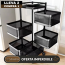 [Llevá 2 Pagá 1] Organizador Vertical con Canastos Metálicos (Organización, Estilo y Movilidad en un Solo Producto!)