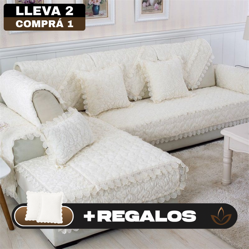 [Llevá 2 Pagá 1] Funda para Sofá Rosane en Algodón (¡Charme Sutil!) +2 Regalos: Fundas para Almohadones