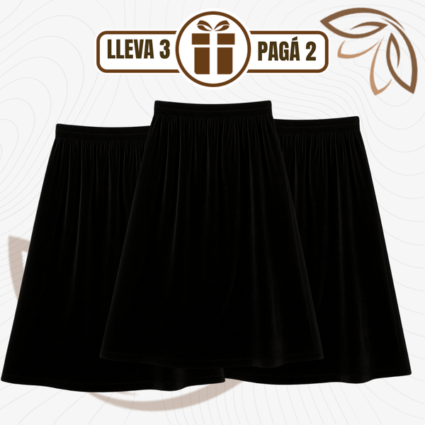 [Llevá 3 Pagá 2] Falda Midi Femenina de Chenilla y Terciopelo con Cintura Alta (¡Elegante y Minimalista!)