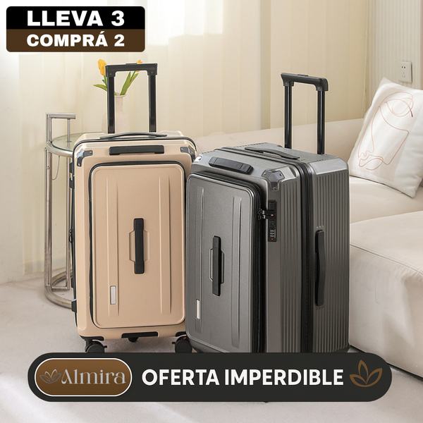 [Llevá 3 Pagá 2] Valijas de Viaje Roma de Gran Capacidad con Forro Interno y Divisiones Inteligentes