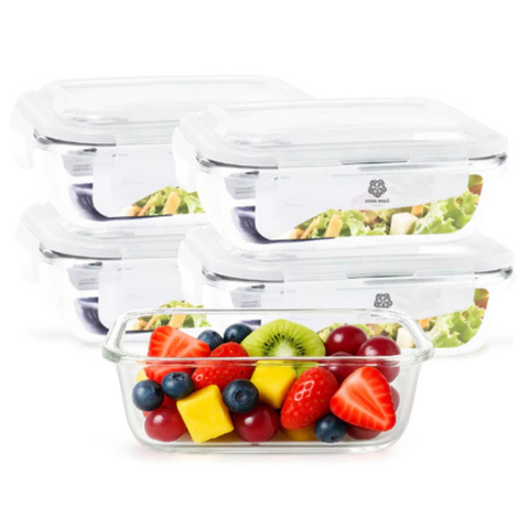 [Pagás 4, Te Llevás 8] Set de Recipientes Herméticos de Vidrio Templado